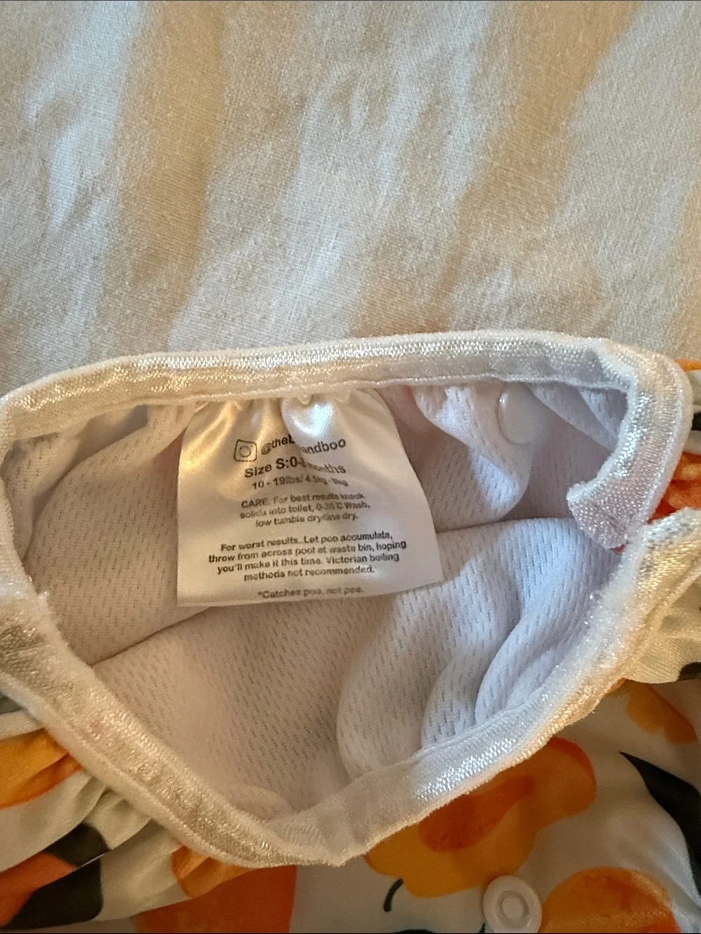 Orange Fruit Print Reusable Swim Nappy
